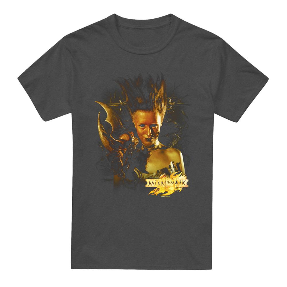 Charcoal - Front - MirrorMask Unisex Adult Queen Of Shadows Heather T-Shirt