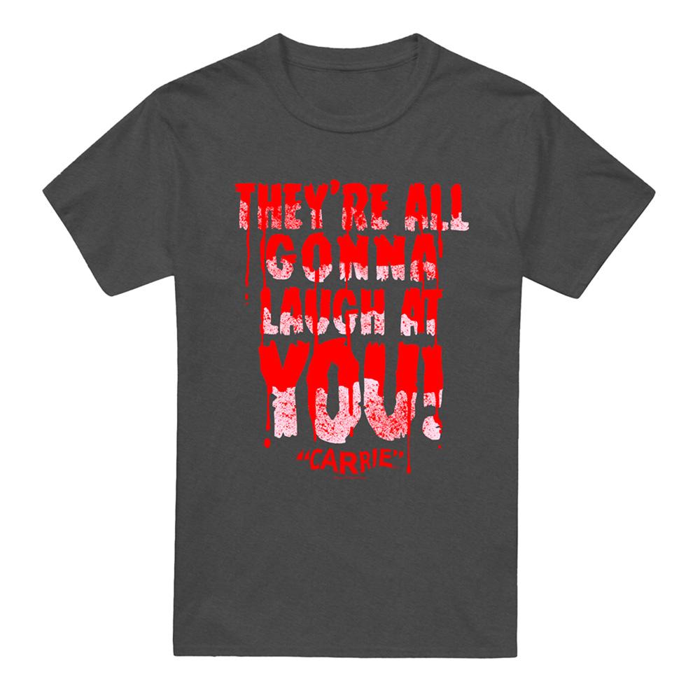 Charcoal - Front - Carrie Unisex Adult Laugh At You Heather T-Shirt