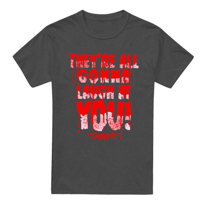 Charcoal - Front - Carrie Unisex Adult Laugh At You Heather T-Shirt