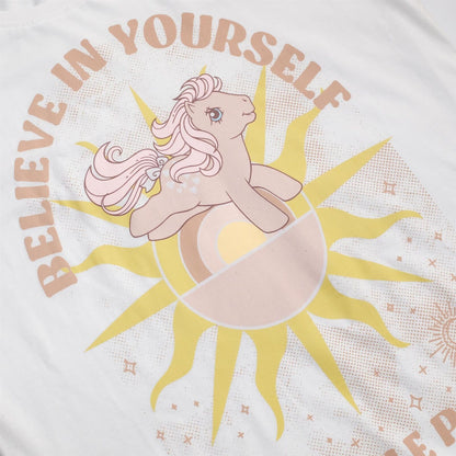 White - Back - My Little Pony Womens-Ladies Believe In Yourself Nightie