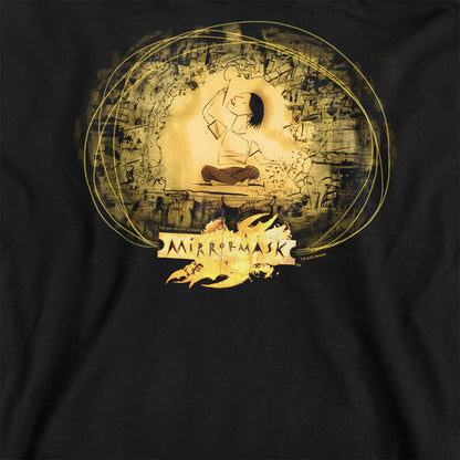 Black - Side - MirrorMask Unisex Adult Sketch Sweatshirt