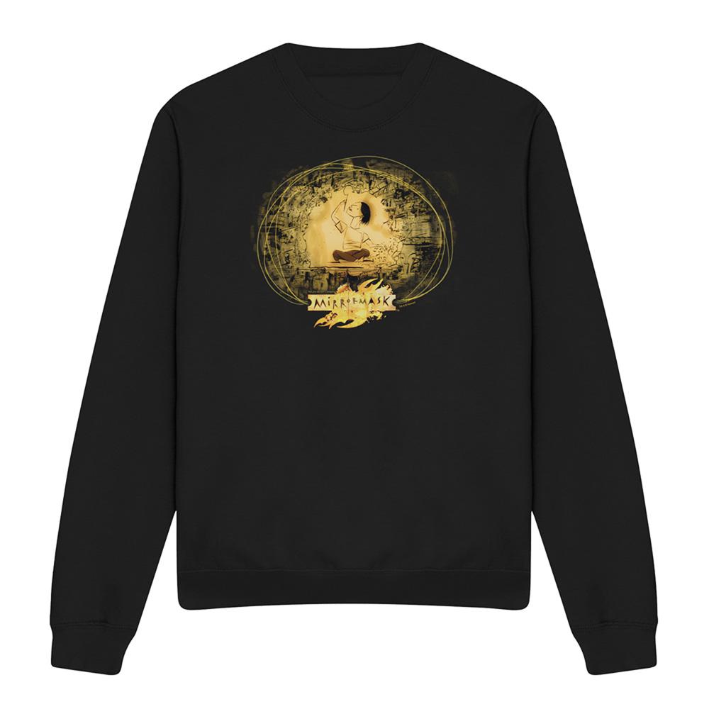 Black - Front - MirrorMask Unisex Adult Sketch Sweatshirt