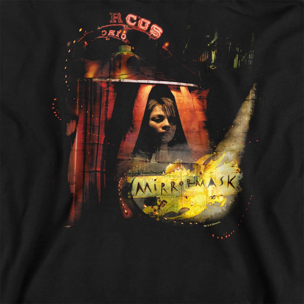 Black - Side - MirrorMask Unisex Adult Big Top Poster Sweatshirt