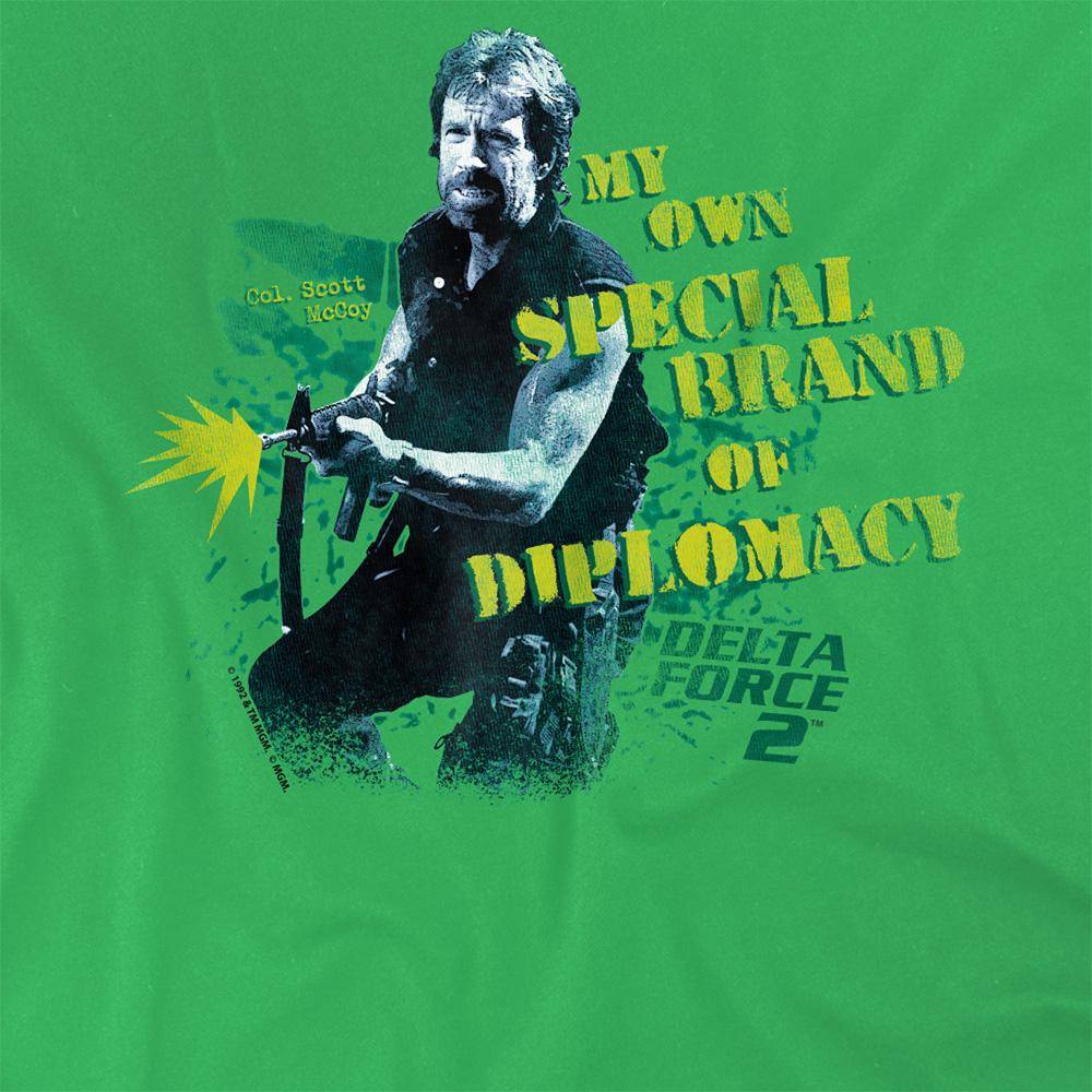 Kelly Green - Side - Delta Force Unisex Adult Special Diplomacy T-Shirt