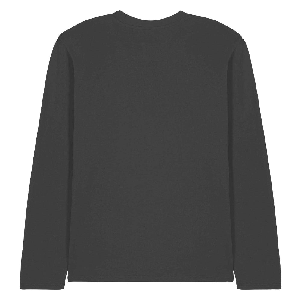 Charcoal Heather - Back - Gumby Unisex Adult On Logo Long-Sleeved T-Shirt