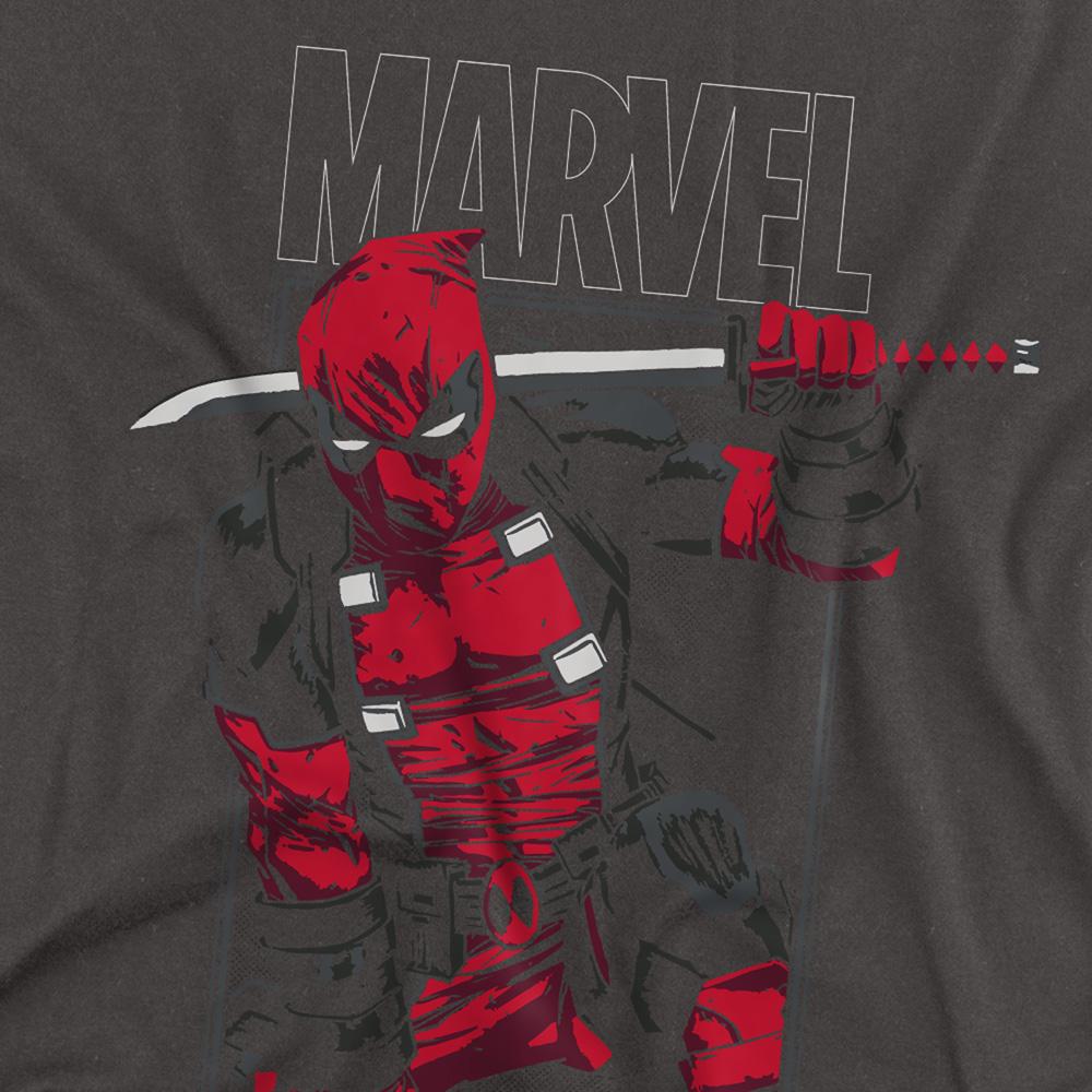 Charcoal - Side - Deadpool Unisex Adult Sword Long-Sleeved T-Shirt