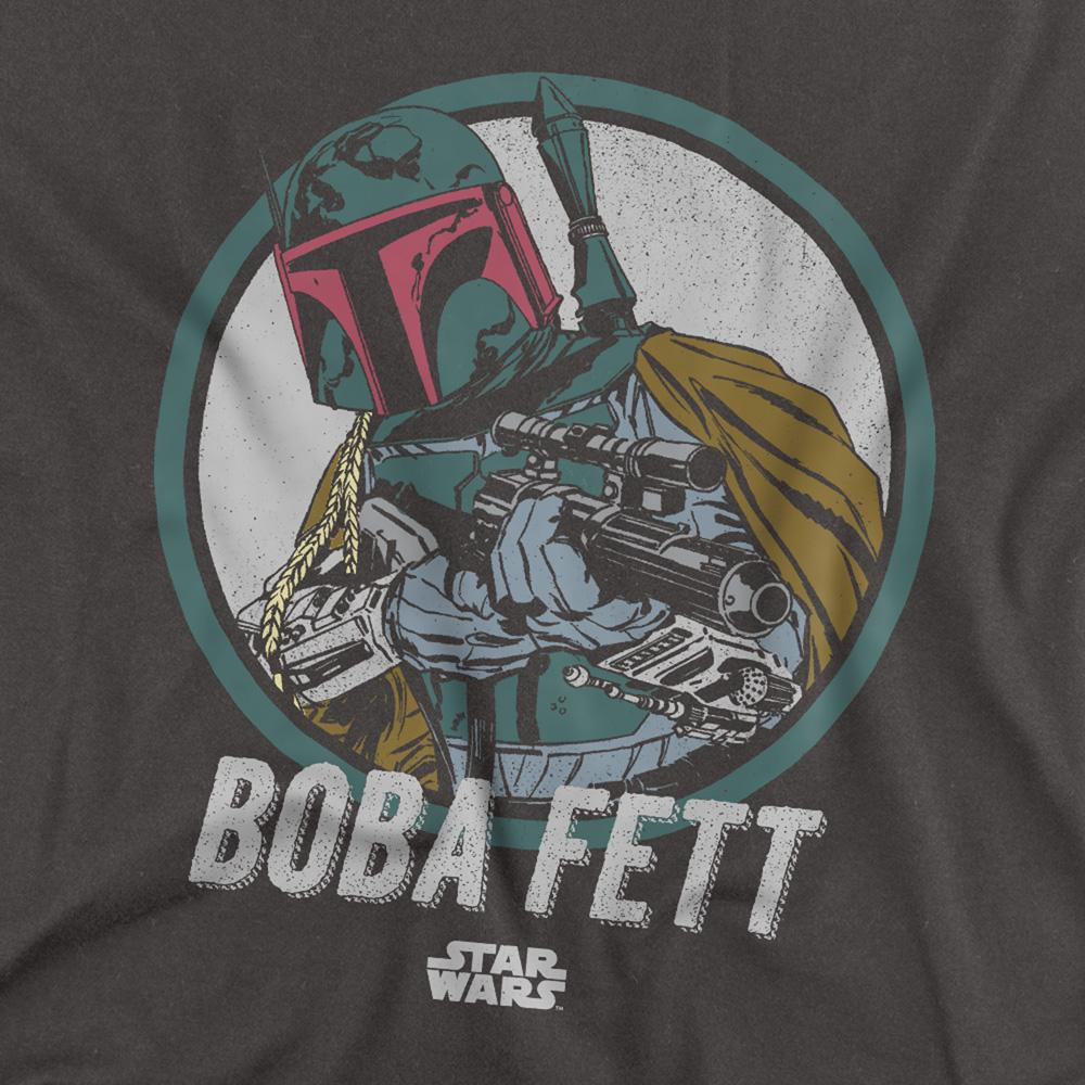 Charcoal - Side - Star Wars Unisex Adult Boba Long-Sleeved T-Shirt