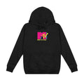 Black - Front - MTV Womens-Ladies Small Logo Hoodie