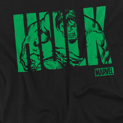 Black - Side - Hulk Unisex Adult Text Long-Sleeved T-Shirt
