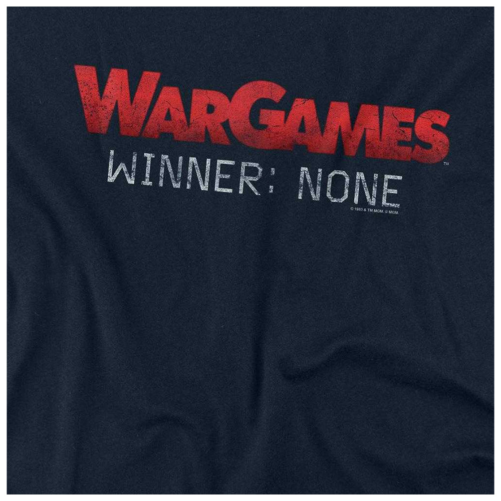 Navy - Side - WarGames Unisex Adult No Winners Long-Sleeved T-Shirt