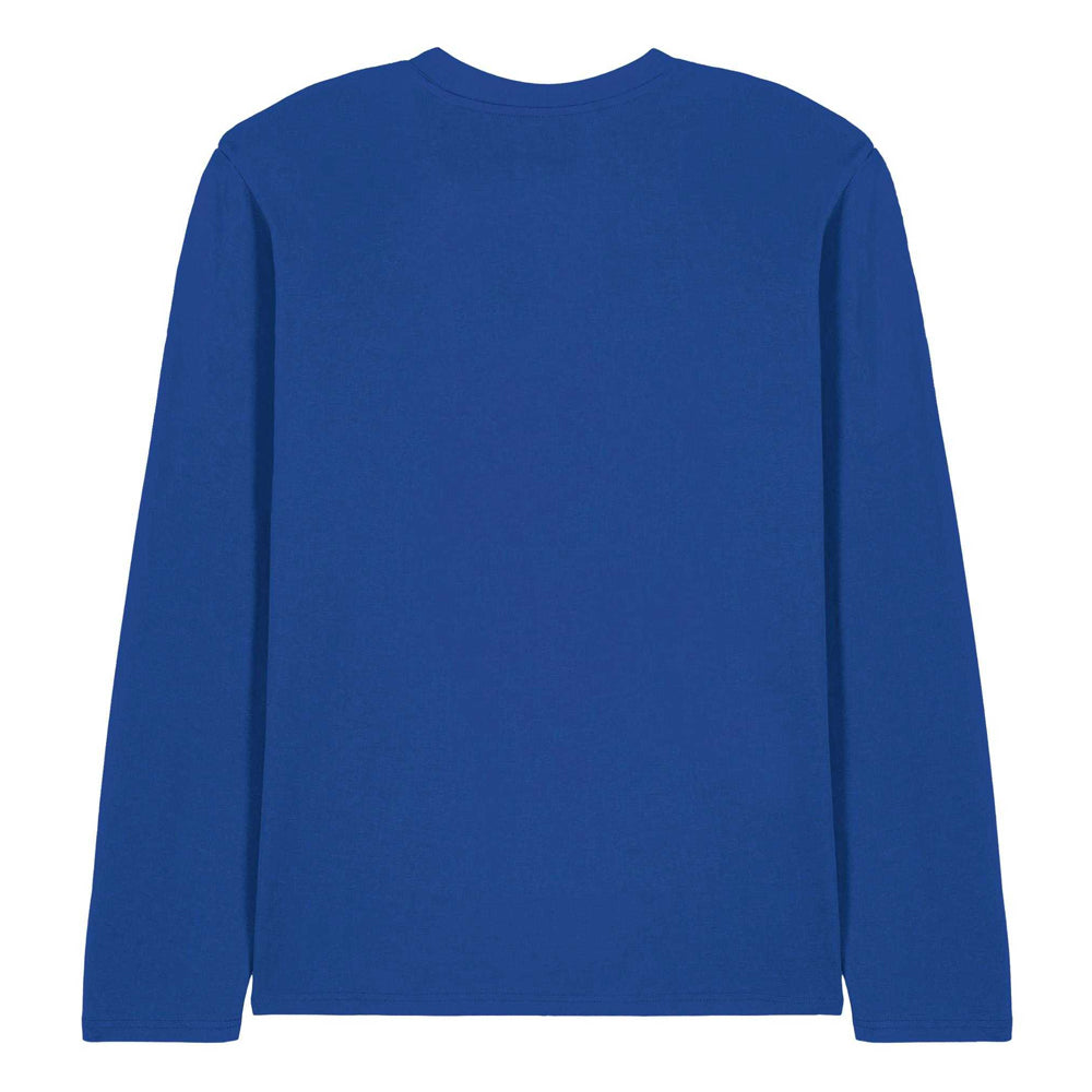 Royal Blue - Back - Sesame Street Unisex Adult Cookie Monster Face Long-Sleeved T-Shirt