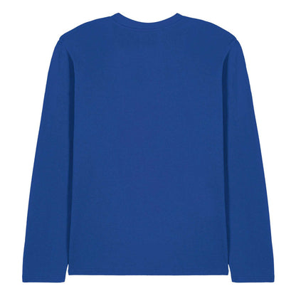 Royal Blue - Back - Sesame Street Unisex Adult Cookie Monster Face Long-Sleeved T-Shirt