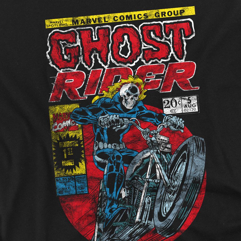 Black - Side - Ghost Rider Unisex Adult Long-Sleeved T-Shirt