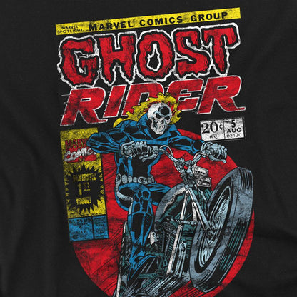 Black - Side - Ghost Rider Unisex Adult Long-Sleeved T-Shirt