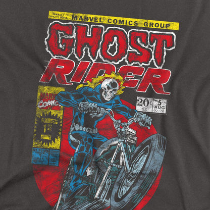 Charcoal - Side - Ghost Rider Unisex Adult Long-Sleeved T-Shirt