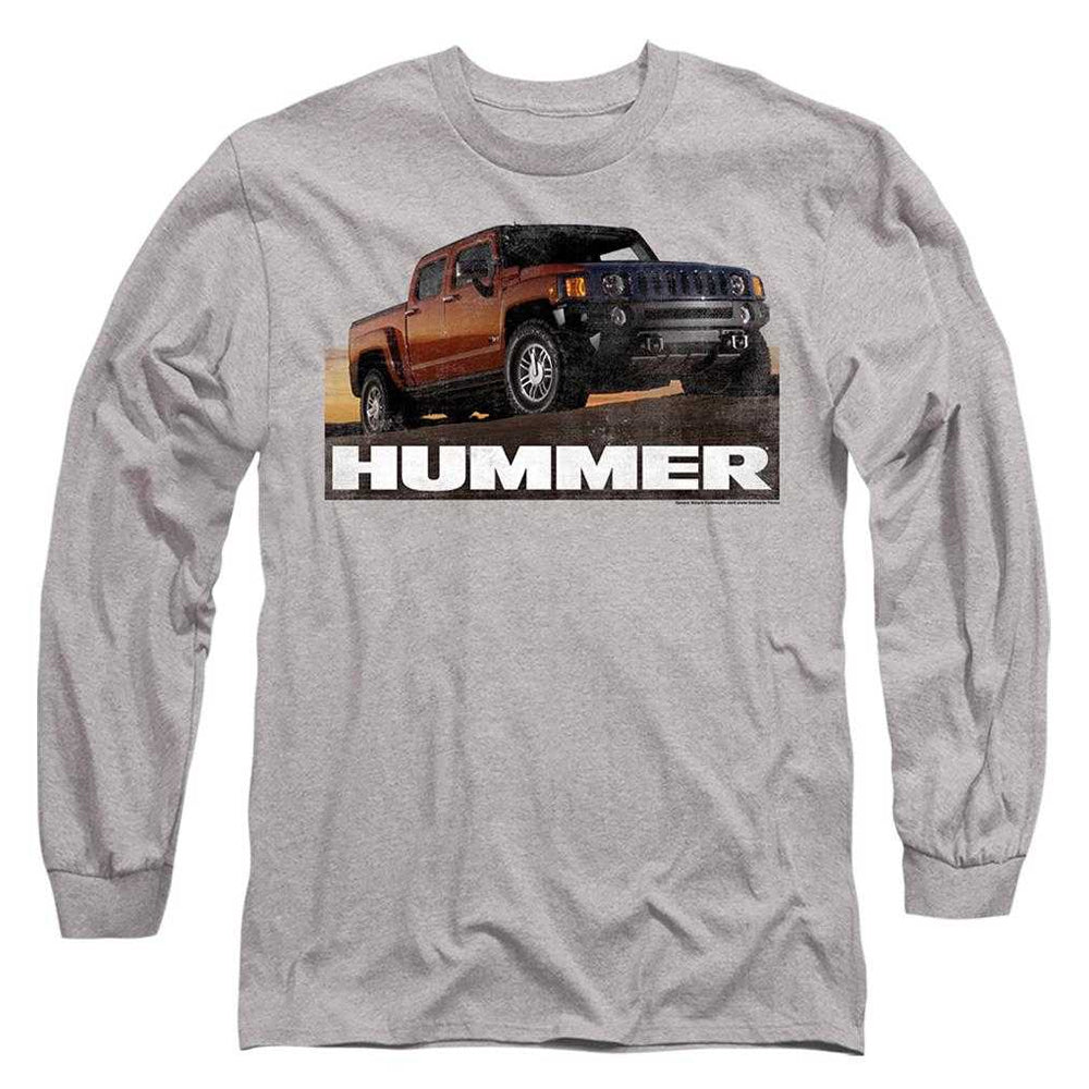 Athletic Heather - Front - Hummer Unisex Adult H3 Ad Long-Sleeved T-Shirt