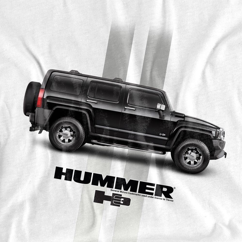 White - Side - Hummer Unisex Adult Stripe Long-Sleeved T-Shirt