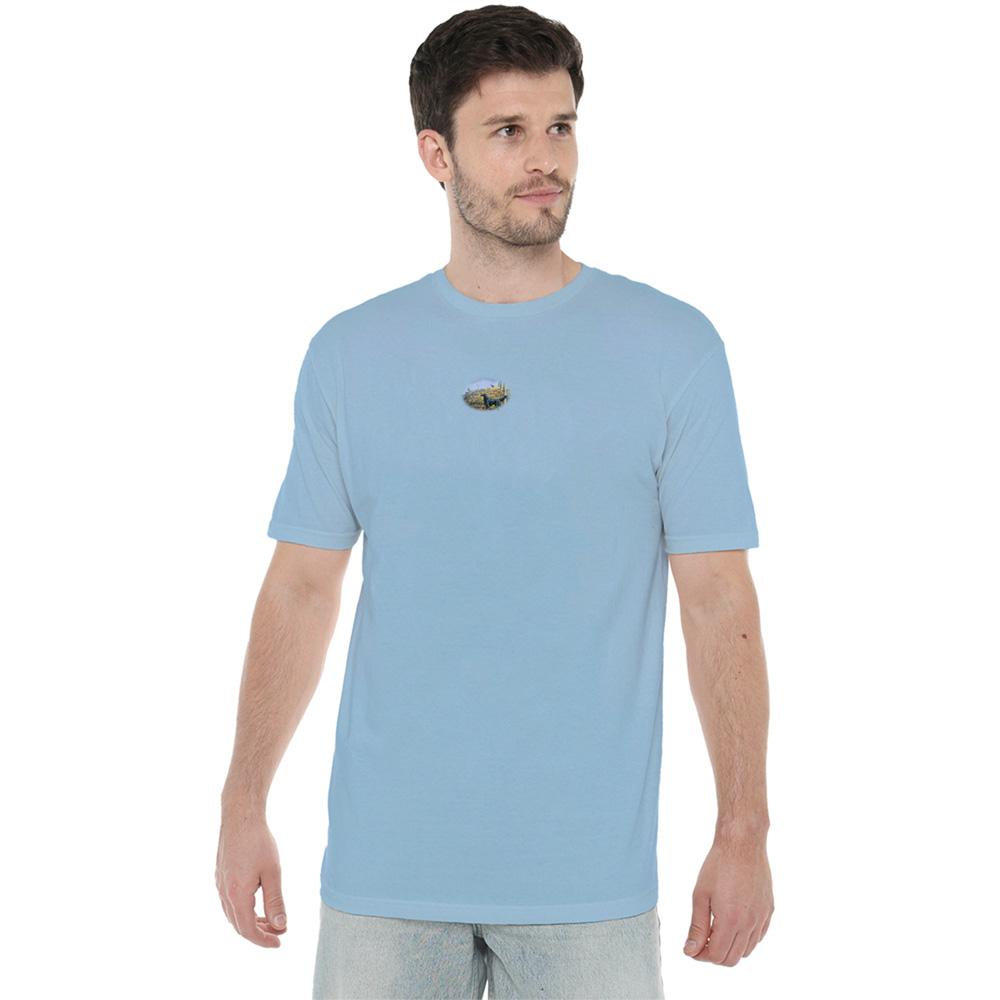 Light Blue - Back - Wildlife Unisex Adult Looking Back T-Shirt