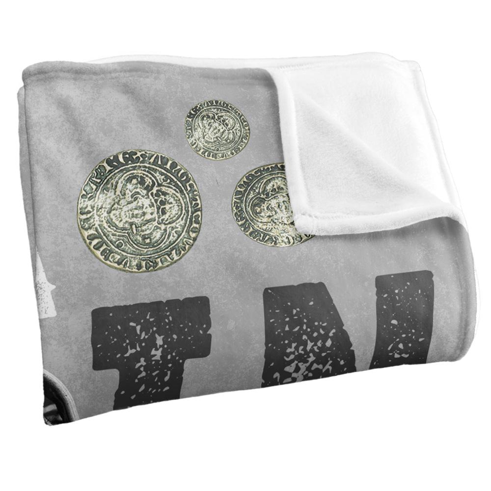 Grey - Back - The Witcher Toss A Coin To Your Witcher Blanket