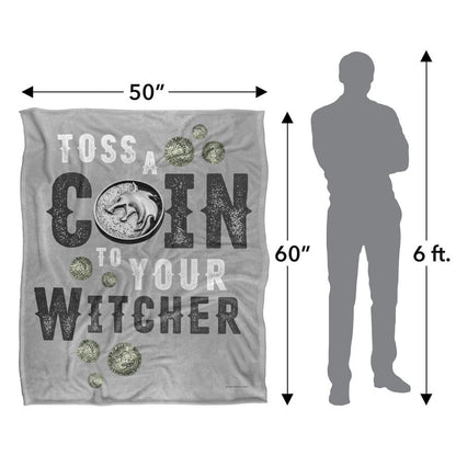 Grey - Side - The Witcher Toss A Coin To Your Witcher Blanket