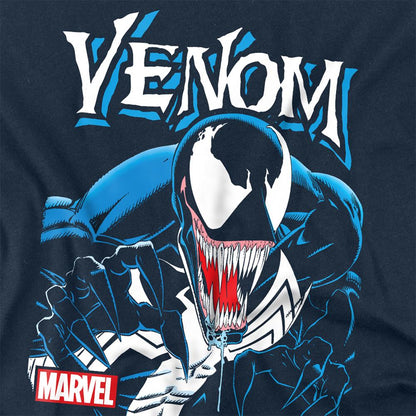 Navy - Side - Venom Unisex Adult Antihero Long-Sleeved T-Shirt