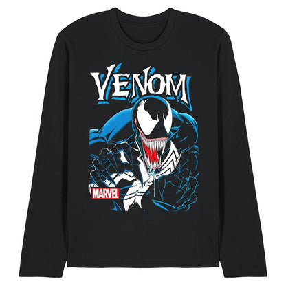 Black - Front - Venom Unisex Adult Antihero Long-Sleeved T-Shirt