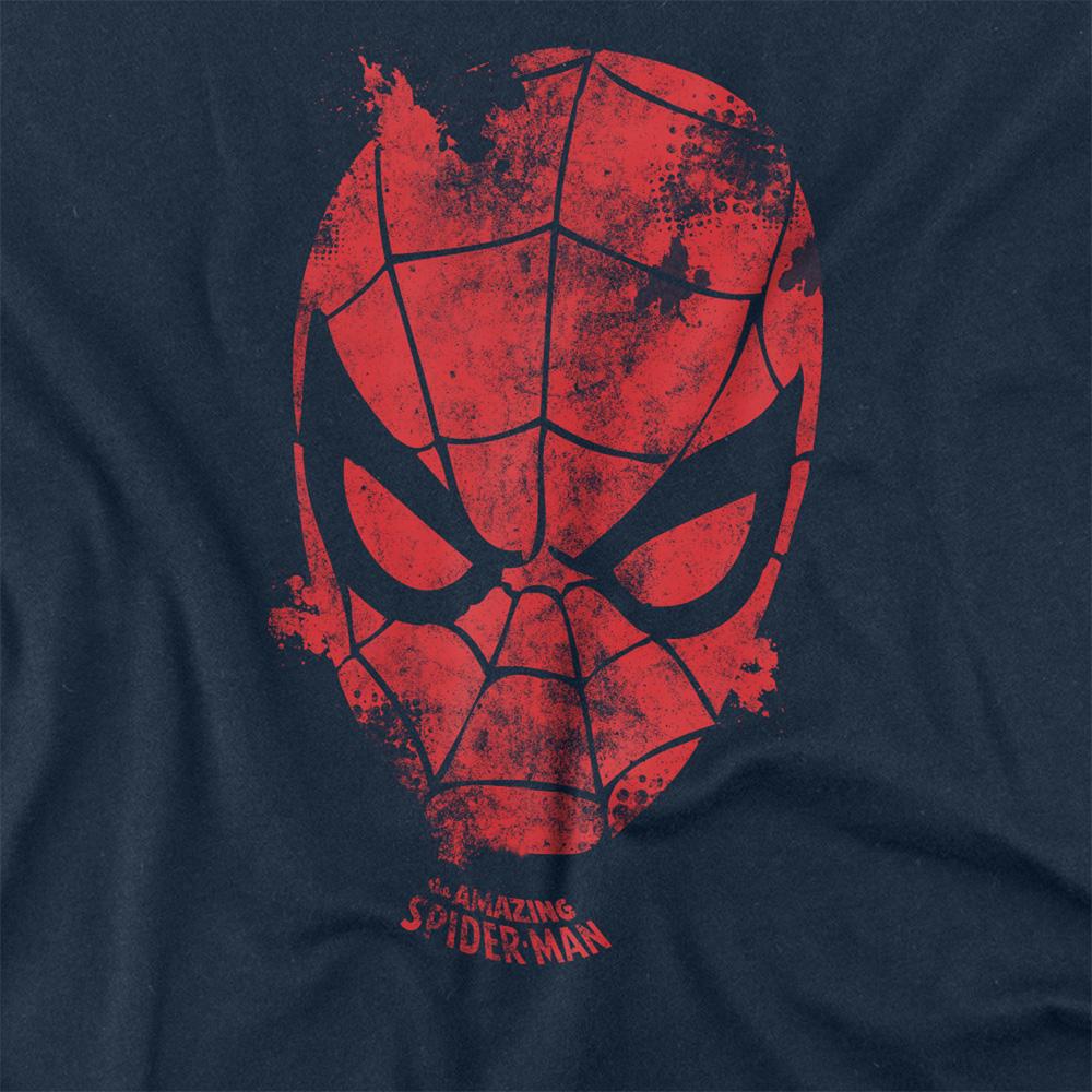 Navy - Side - Marvel Unisex Adult Webhead Long-Sleeved T-Shirt