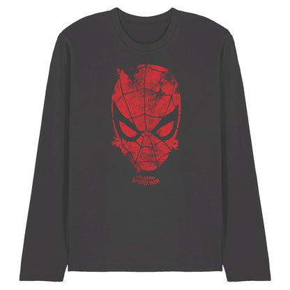 Charcoal - Front - Marvel Unisex Adult Webhead Long-Sleeved T-Shirt