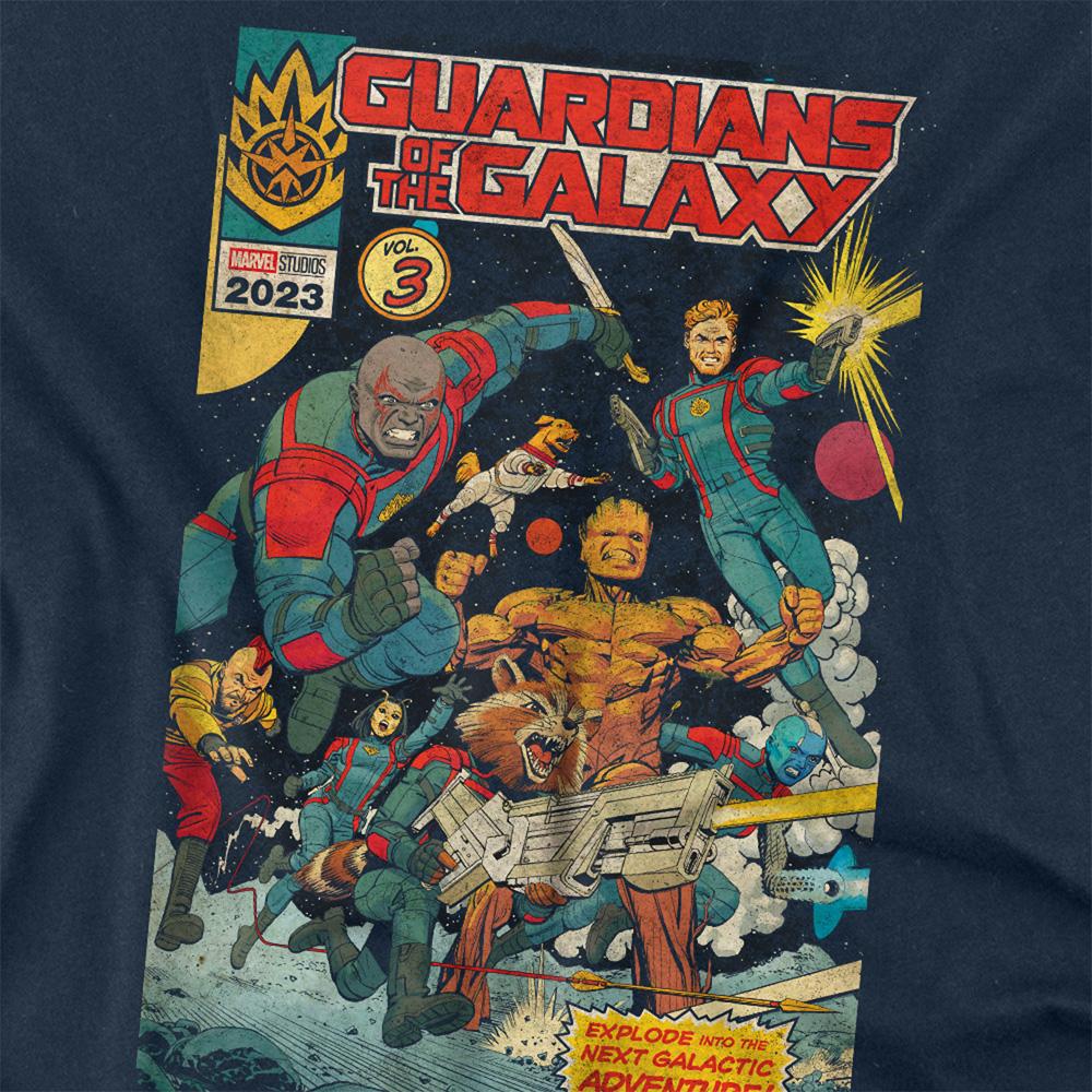 Navy - Side - Guardians Of The Galaxy Volume 3 Unisex Adult Long-Sleeved T-Shirt