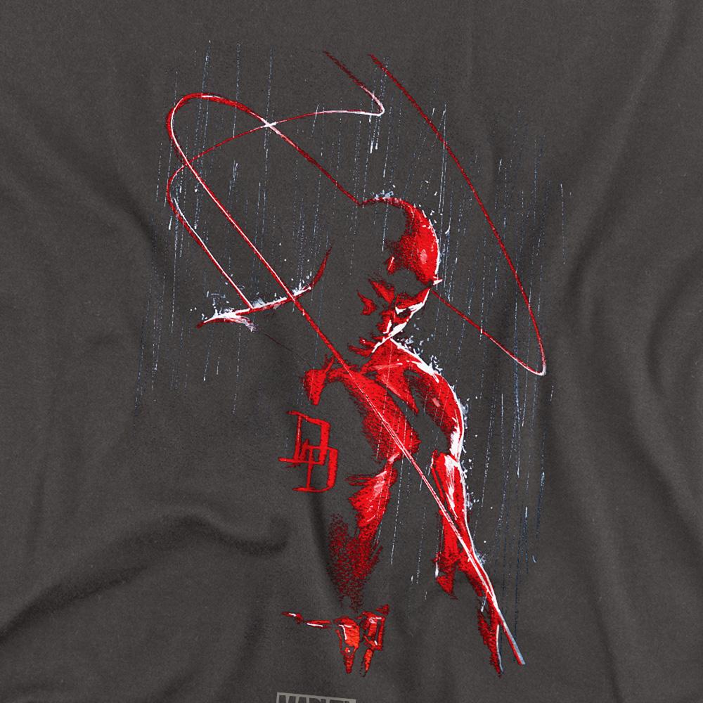 Charcoal - Side - Daredevil Unisex Adult Rain Long-Sleeved T-Shirt
