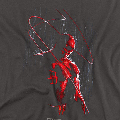Charcoal - Side - Daredevil Unisex Adult Rain Long-Sleeved T-Shirt