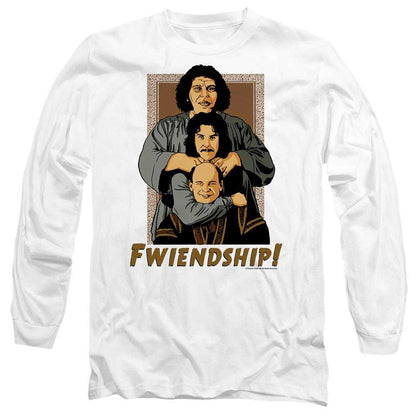 White - Front - The Princess Bride Unisex Adult Fwiendship Long-Sleeved T-Shirt