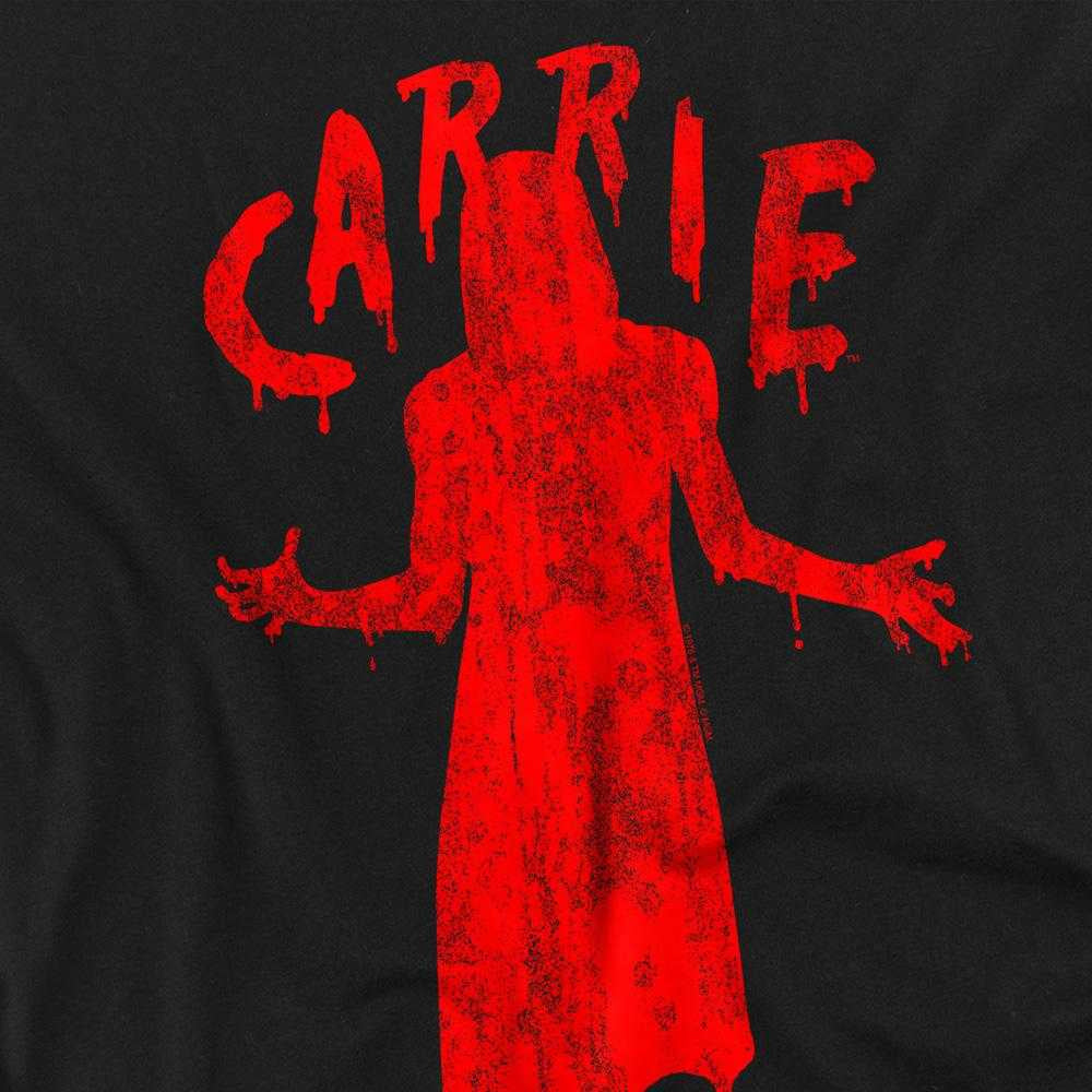 Black - Side - Carrie Unisex Adult Silhouette Long-Sleeved T-Shirt