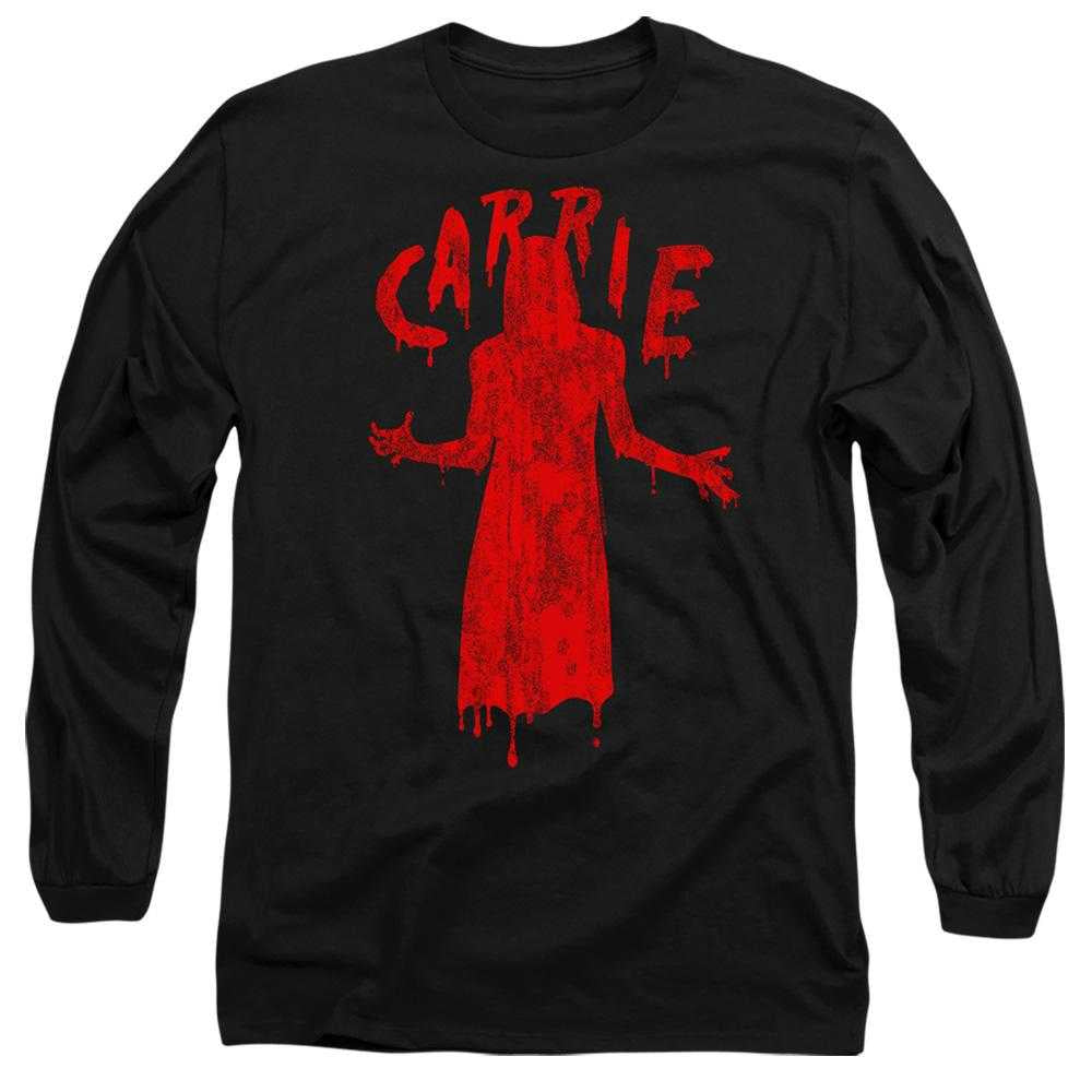 Black - Front - Carrie Unisex Adult Silhouette Long-Sleeved T-Shirt