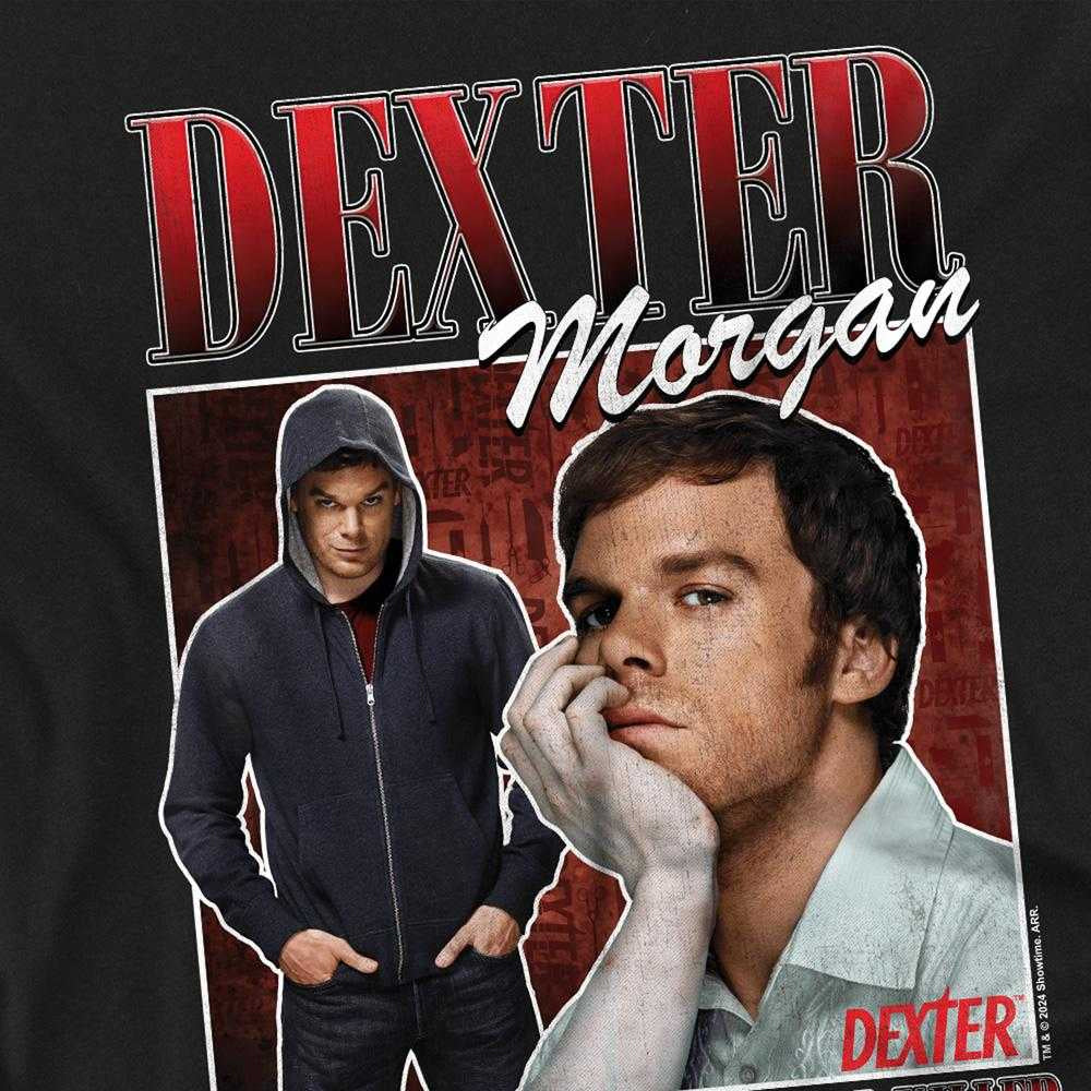 Black - Side - Dexter Unisex Adult Bootleg Vibe Long-Sleeved T-Shirt