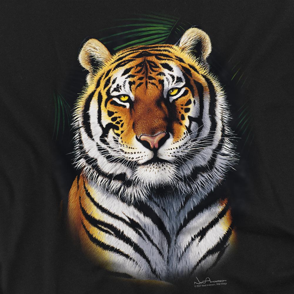 Black - Side - Wildlife Unisex Adult Jungle Fire T-Shirt