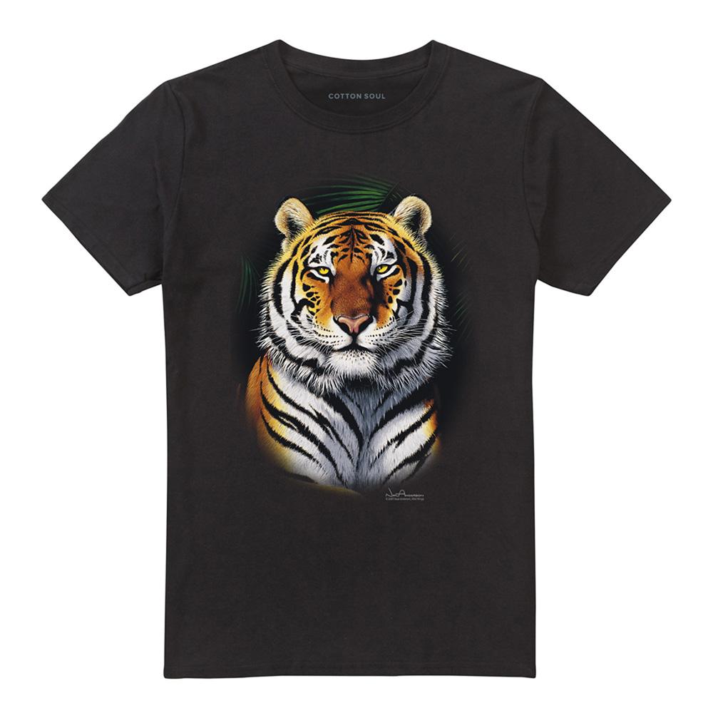 Black - Front - Wildlife Unisex Adult Jungle Fire T-Shirt