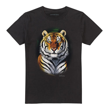 Black - Front - Wildlife Unisex Adult Jungle Fire T-Shirt