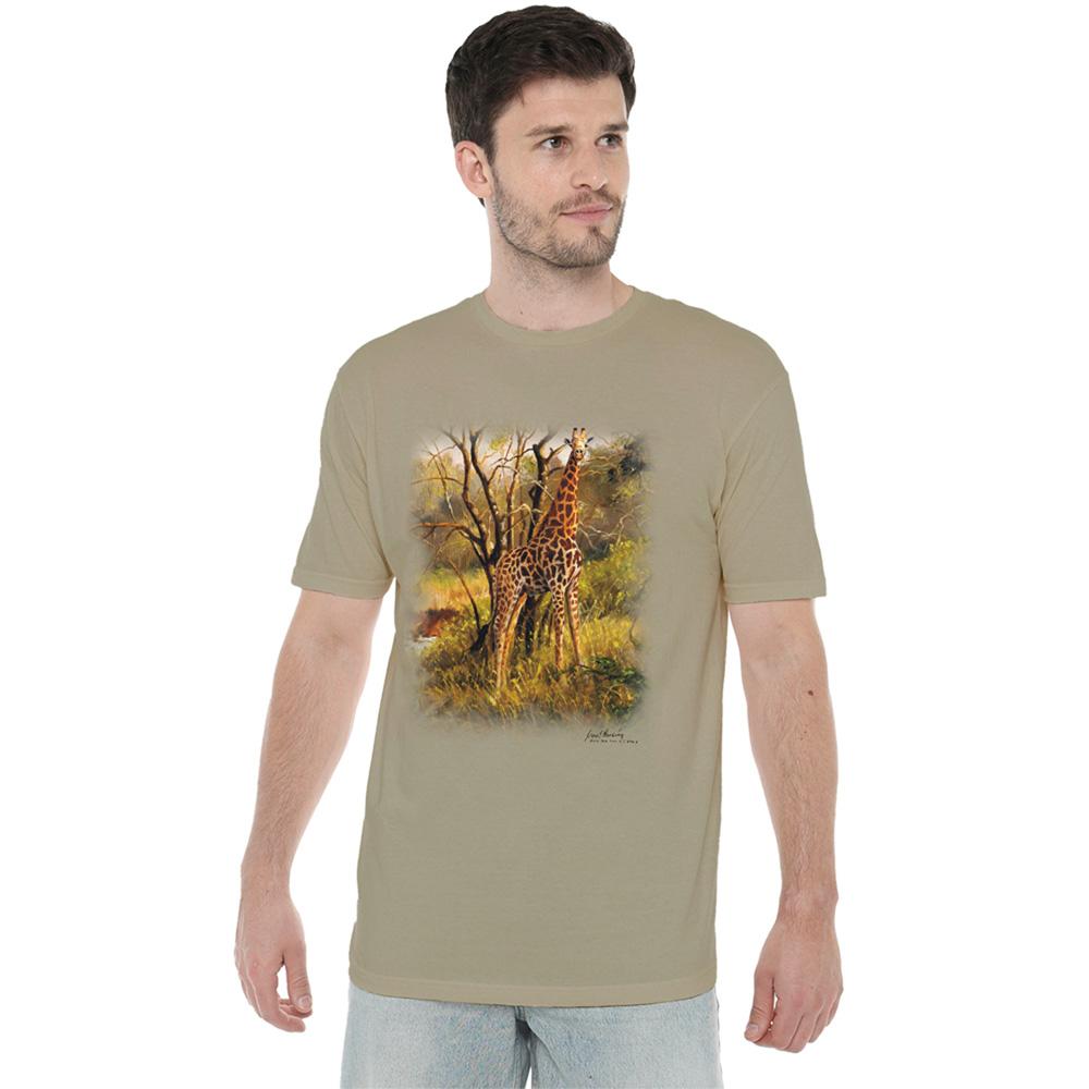 Safari Green - Lifestyle - Wildlife Unisex Adult Giraffe T-Shirt