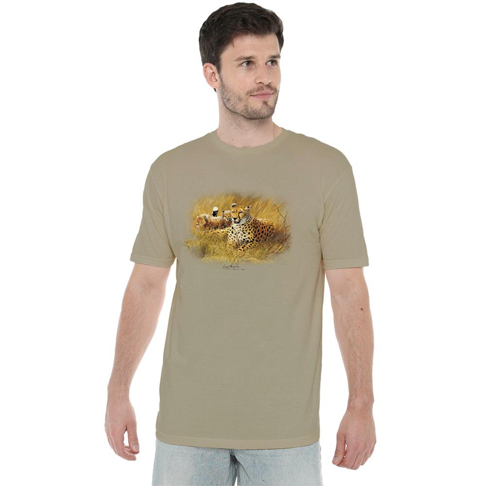 Safari Green - Lifestyle - Wildlife Unisex Adult Cheetah T-Shirt