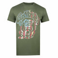 Military Green - Front - Gas Monkey Garage Mens Flag T-Shirt