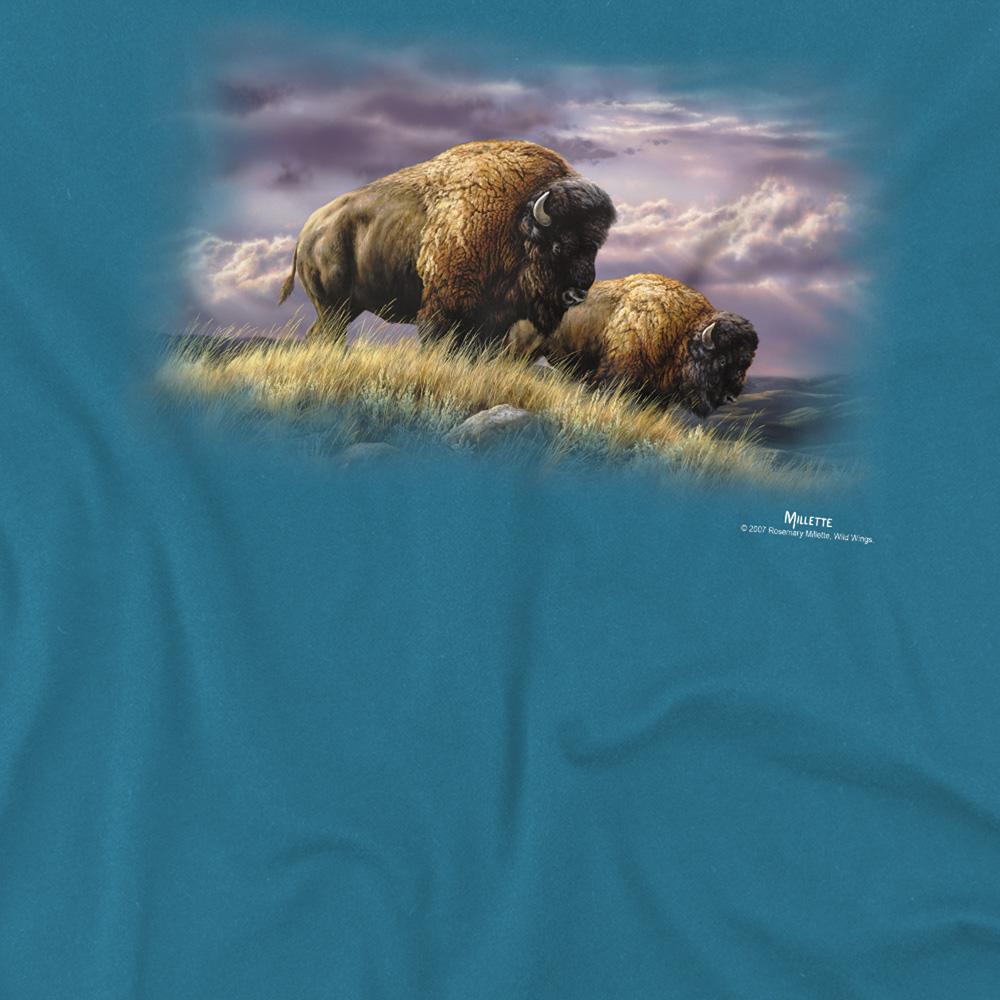 Slate - Side - Wildlife Unisex Adult Nomads Of The Plains T-Shirt