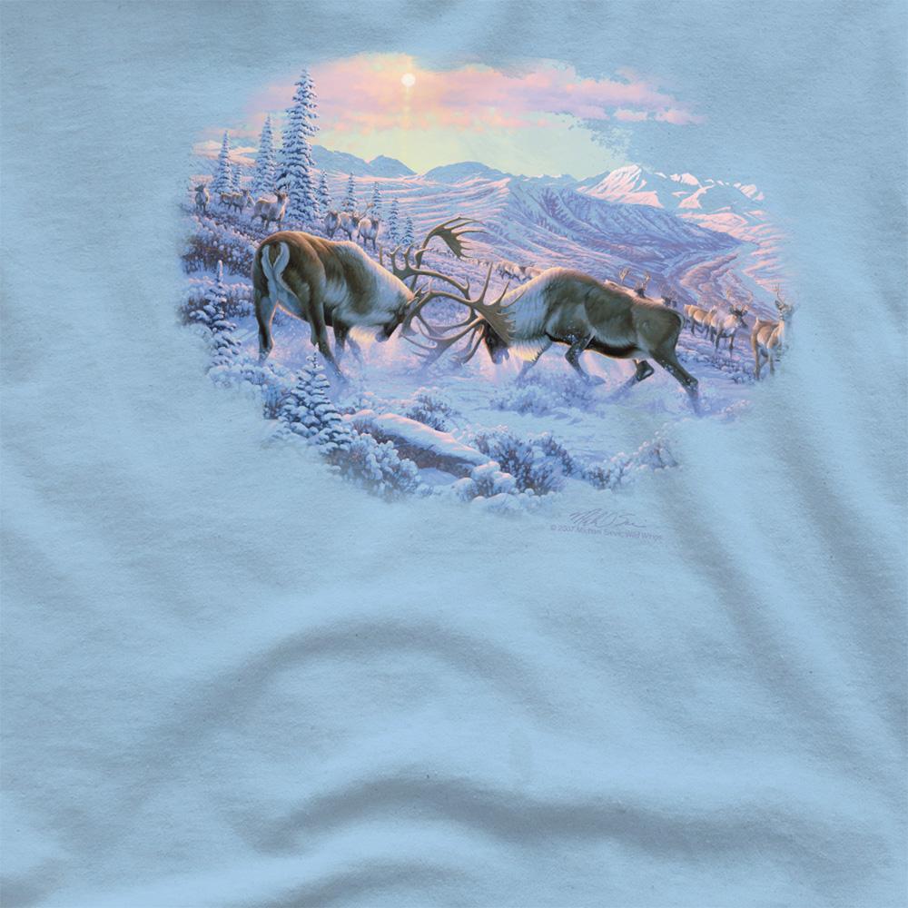 Light Blue - Side - Wildlife Unisex Adult Battling Bulls T-Shirt