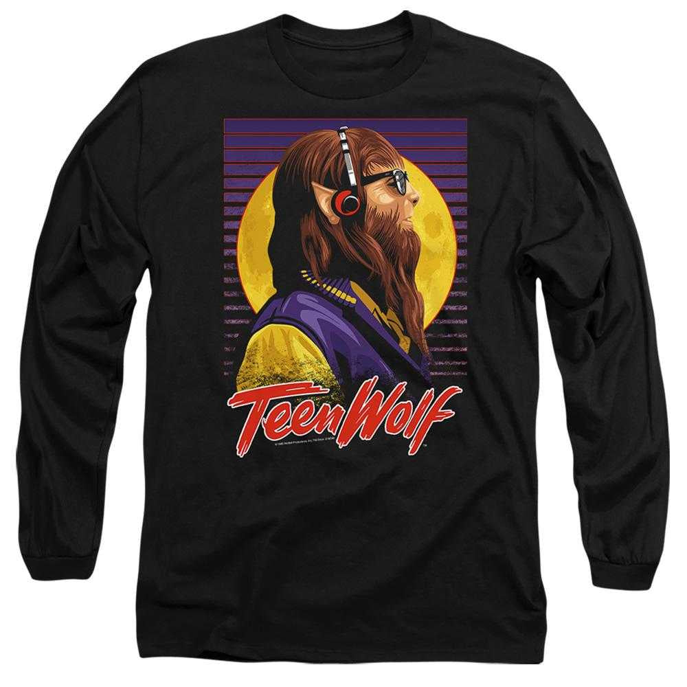 Black - Front - Teen Wolf Unisex Adult Scott Howard Headphones Long-Sleeved T-Shirt