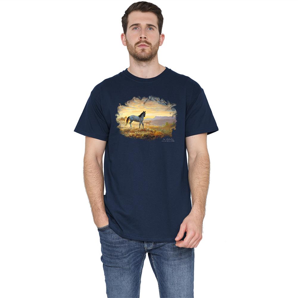 Navy - Lifestyle - Wildlife Unisex Adult Dust At Dawn T-Shirt