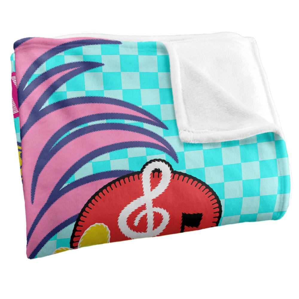 Multicoloured - Side - Trolls Happy Vibes Silky Poppy Soft Touch Blanket
