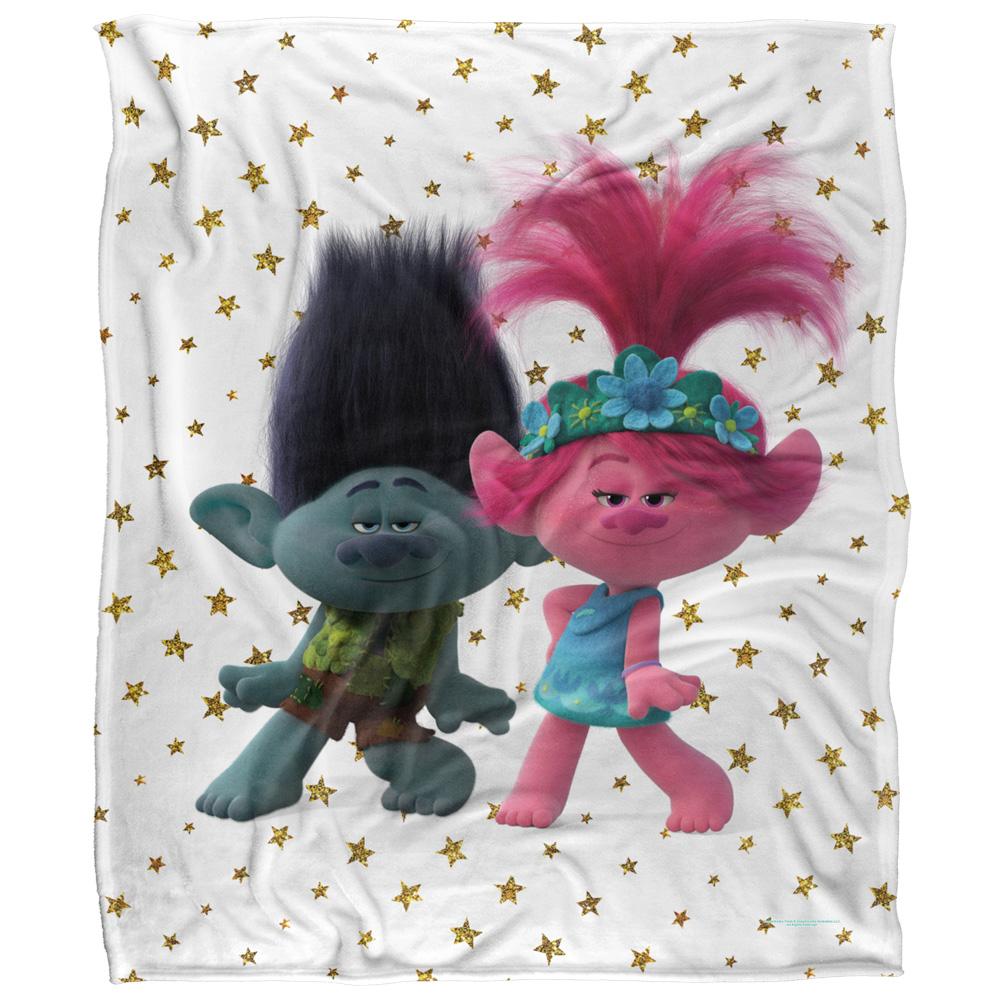 Multicoloured - Front - Trolls Happy Together Silky Soft Touch Blanket