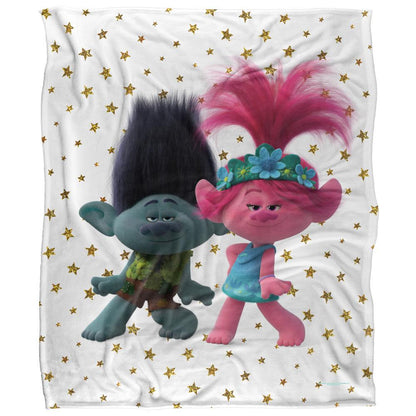 Multicoloured - Front - Trolls Happy Together Silky Soft Touch Blanket
