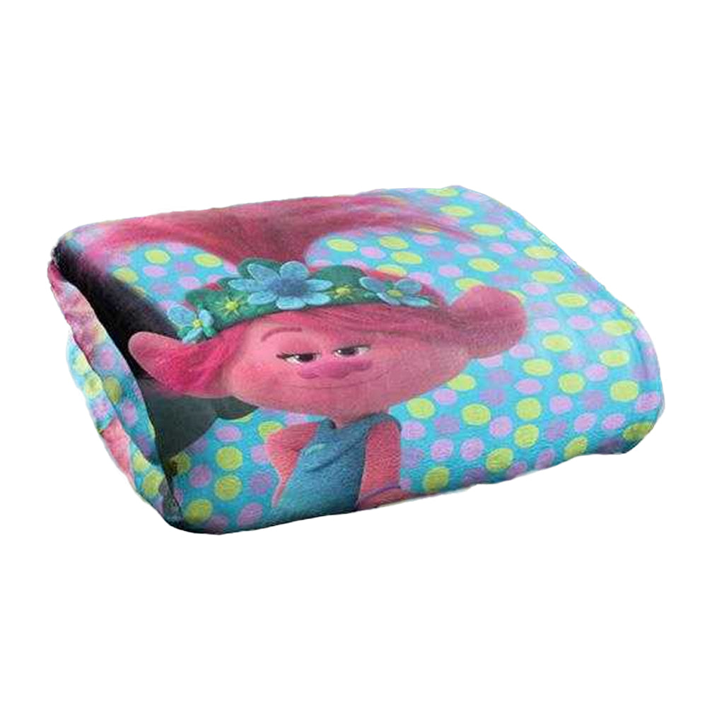Multicoloured - Back - Trolls Silky Group Soft Touch Blanket