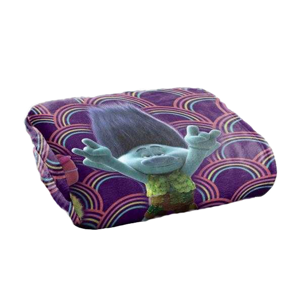 Multicoloured - Back - Trolls Cheer Up Silky Soft Touch Blanket